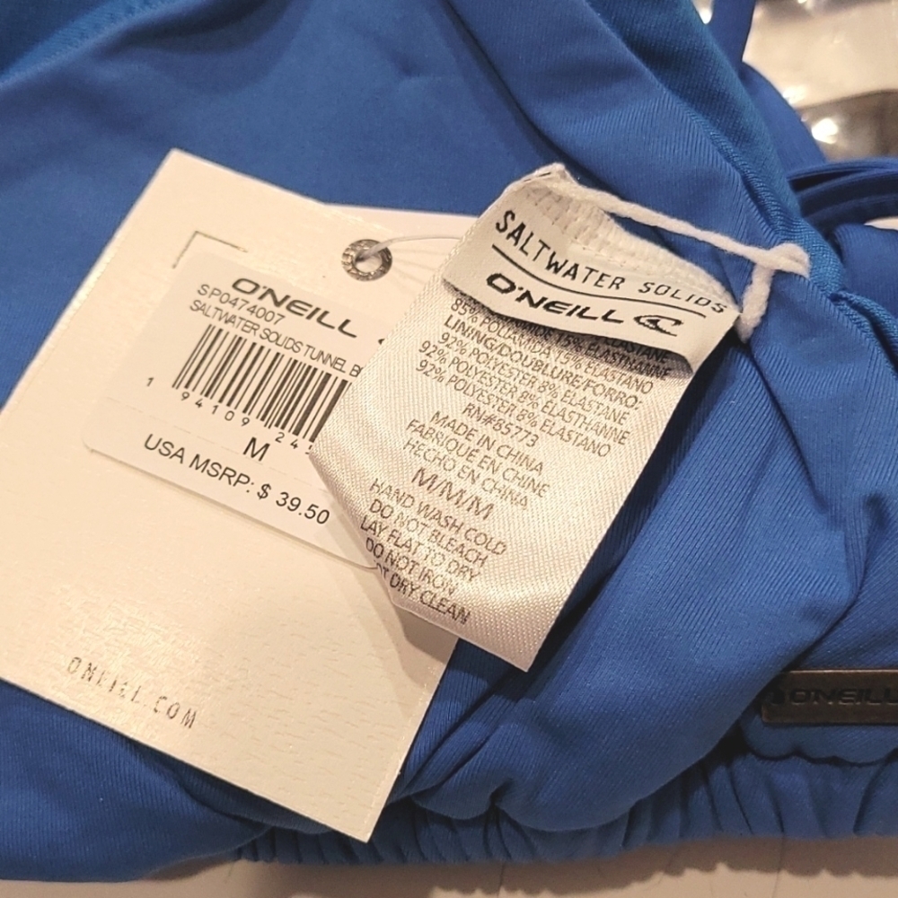 NWT O'Neill Tunnel Bikini Swim Top Blue Medium - Picture 5 of 5